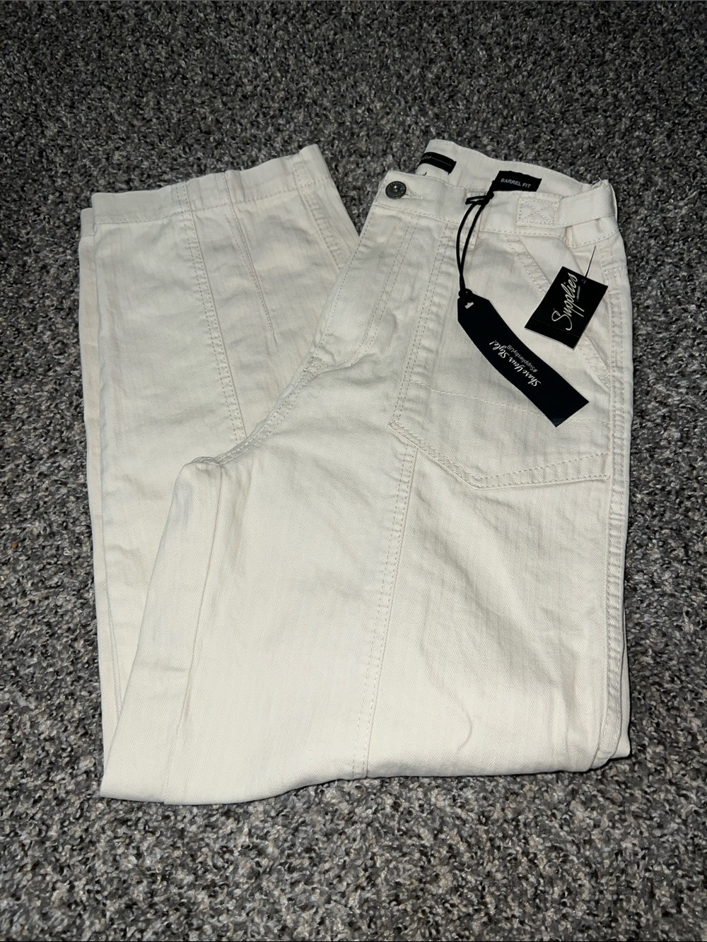 Signature Style Women's Ankle Jeans - Cream